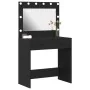 Mesa de tocador con luces LED en Roble Negro 78,5x41x135 cm von , Schlafzimmerkommoden - Ref: Foro24-865029, Preis: 122,54 €,...