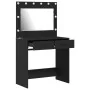 Mesa de tocador con luces LED en Roble Negro 78,5x41x135 cm von , Schlafzimmerkommoden - Ref: Foro24-865029, Preis: 122,54 €,...