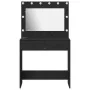 Mesa de tocador con luces LED en Roble Negro 78,5x41x135 cm von , Schlafzimmerkommoden - Ref: Foro24-865029, Preis: 122,54 €,...