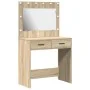 Tocador con luces LED Roble Sonoma 78.5x41x135 cm von , Schlafzimmerkommoden - Ref: Foro24-865030, Preis: 115,48 €, Rabatt: -5%%
