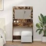 Tocador con Luces LED Roble Ahumado 78.5x41x135 cm by , Bedroom Dressers - Ref: Foro24-865032, Price: 115,28 €, Discount: -5%%