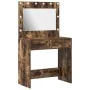 Tocador con Luces LED Roble Ahumado 78.5x41x135 cm by , Bedroom Dressers - Ref: Foro24-865032, Price: 115,28 €, Discount: -5%%