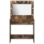 Tocador con Luces LED Roble Ahumado 78.5x41x135 cm by , Bedroom Dressers - Ref: Foro24-865032, Price: 115,28 €, Discount: -5%%
