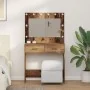 Mesa de Maquillaje con Luces LED Madera Vieja 78,5x41x135 cm de , Tocadores para dormitorios - Ref: Foro24-865035, Precio: 11...