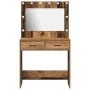 Mesa de Maquillaje con Luces LED Madera Vieja 78,5x41x135 cm de , Tocadores para dormitorios - Ref: Foro24-865035, Precio: 11...