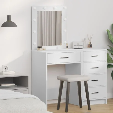 Mesa de Tocador con Luces LED Blanca 50x41x135 cm von , Schlafzimmerkommoden - Ref: Foro24-865037, Preis: 94,22 €, Rabatt: -5%%