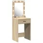 Tocador con luces LED Roble Sonoma 50x41x135 cm von , Schlafzimmerkommoden - Ref: Foro24-865039, Preis: 90,67 €, Rabatt: -5%%