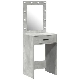 Mesa de maquillaje con luces LED en gris concreto, 50x41x135 cm de , Tocadores para dormitorios - Ref: Foro24-865040, Precio:...