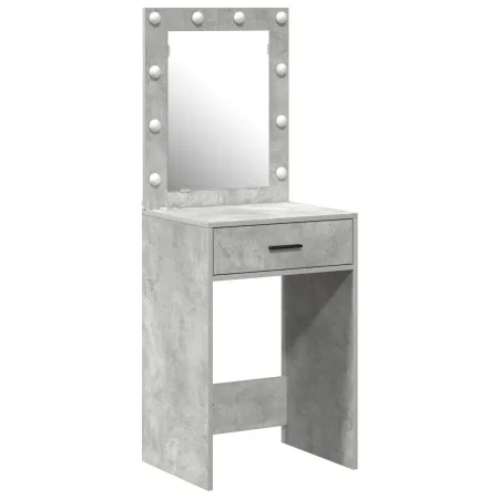 Mesa de maquillaje con luces LED en gris concreto, 50x41x135 cm de , Tocadores para dormitorios - Ref: Foro24-865040, Precio:...