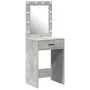 Mesa de maquillaje con luces LED en gris concreto, 50x41x135 cm de , Tocadores para dormitorios - Ref: Foro24-865040, Precio:...