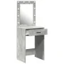 Mesa de maquillaje con luces LED en gris concreto, 50x41x135 cm de , Tocadores para dormitorios - Ref: Foro24-865040, Precio:...