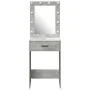 Mesa de maquillaje con luces LED en gris concreto, 50x41x135 cm de , Tocadores para dormitorios - Ref: Foro24-865040, Precio:...