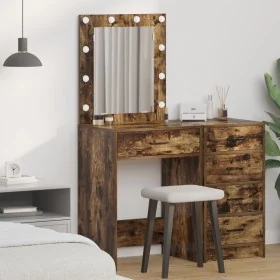 Mesa de Tocador con Luces LED Roble Ahumado 50x41x135 cm von , Schlafzimmerkommoden - Ref: Foro24-865041, Preis: 90,67 €, Rab...