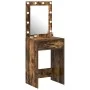Mesa de Tocador con Luces LED Roble Ahumado 50x41x135 cm von , Schlafzimmerkommoden - Ref: Foro24-865041, Preis: 90,67 €, Rab...