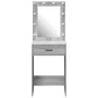 Mesa de Maquillaje con Luces LED Gris Sonoma 50x41x135 cm de , Tocadores para dormitorios - Ref: Foro24-865042, Precio: 93,46...