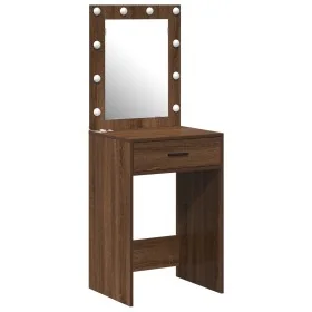 Mesa de tocador con luces LED Marrón Roble 50x41x135 cm von , Schlafzimmerkommoden - Ref: Foro24-865043, Preis: 93,46 €, Raba...