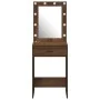 Mesa de tocador con luces LED Marrón Roble 50x41x135 cm von , Schlafzimmerkommoden - Ref: Foro24-865043, Preis: 93,46 €, Raba...