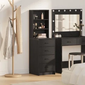 Mueble Alto Negro Roble 40x41x135 cm Madera Elaborada by , Sideboards - Ref: Foro24-865047, Price: 97,04 €, Discount: -5%%