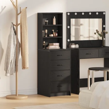 Mueble Alto Negro Roble 40x41x135 cm Madera Elaborada by , Sideboards - Ref: Foro24-865047, Price: 97,04 €, Discount: -5%%