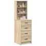 Alto Sonoma Roble 40x41x135 cm Madera Elaborada by , Sideboards - Ref: Foro24-865048, Price: 90,63 €, Discount: -5%%
