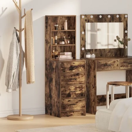 Highboard de Roble Ahumado 40x41x135 cm de Madera Elaborada by , Sideboards - Ref: Foro24-865050, Price: 90,63 €, Discount: -5%%