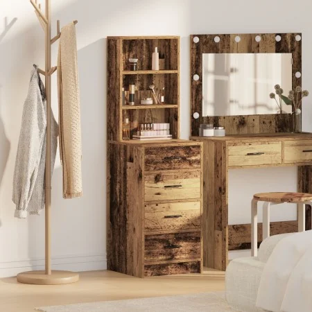 Altillo Madera Vieja 40x41x135 cm Madera Compuesta by , Sideboards - Ref: Foro24-865053, Price: 90,63 €, Discount: -5%%