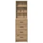 Highboard Roble Artesanal 40x41x135 cm Madera Elaborada by , Sideboards - Ref: Foro24-865054, Price: 90,52 €, Discount: -5%%