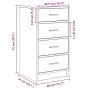 Mueble de almacenamiento Blanco 40x41x75 cm Madera elaborada by , Sideboards - Ref: Foro24-865055, Price: 80,08 €, Discount: ...