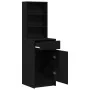 Armario Alto en Roble Negro - 40x41x135 cm, Hecho de Madera Ingenierizada von , Sideboards - Ref: Foro24-865074, Preis: 82,53...
