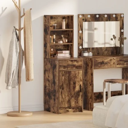Gabinete Alto en Roble Ahumado, 40x41x135 cm, Hecho de Madera Elaborada von , Sideboards - Ref: Foro24-865077, Preis: 78,06 €...