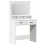 Mesa de tocador con luces LED, Blanca, 79x41x135 cm de , Tocadores para dormitorios - Ref: Foro24-865082, Precio: 126,66 €, D...