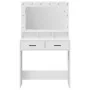 Mesa de tocador con luces LED, Blanca, 79x41x135 cm de , Tocadores para dormitorios - Ref: Foro24-865082, Precio: 126,66 €, D...