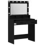 Mesa de tocador con luces LED negra en roble, 79x41x135 cm de , Tocadores para dormitorios - Ref: Foro24-865083, Precio: 130,...