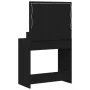 Mesa de tocador con luces LED negra en roble, 79x41x135 cm de , Tocadores para dormitorios - Ref: Foro24-865083, Precio: 130,...
