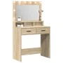 Mesa de Tocador con Luces LED Roble Sonoma 79x41x135 cm | Foro24.es | Tu tienda online para hogar, jardín y más Foro24.es
