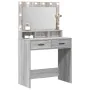 Tocador con Luces LED Gris Sonoma 79x41x135 cm de by , Bedroom Dressers - Ref: Foro24-865087, Price: 126,66 €, Discount: -5%%