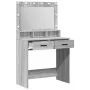 Tocador con Luces LED Gris Sonoma 79x41x135 cm de by , Bedroom Dressers - Ref: Foro24-865087, Price: 126,66 €, Discount: -5%%