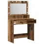 Mesita de Tocador con Luces LED de Madera Vieja 79x41x135 cm | Foro24.es | Tu tienda online para hogar, jardín y más Foro24.es