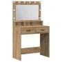 Mesa de Tocador con Luces LED de Roble Artesanal 79x41x135 cm | Foro24.es | Tu tienda online para hogar, jardín y más Foro24.es