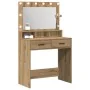 Mesa de Tocador con Luces LED de Roble Artesanal 79x41x135 cm | Foro24.es | Tu tienda online para hogar, jardín y más Foro24.es