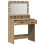 Mesa de Tocador con Luces LED de Roble Artesanal 79x41x135 cm | Foro24.es | Tu tienda online para hogar, jardín y más Foro24.es