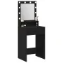 Mesa de tocador con luces LED en color roble negro 50x41x135 cm | Foro24.es | Tu tienda online para hogar, jardín y más Foro24.es
