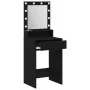 Mesa de tocador con luces LED en color roble negro 50x41x135 cm | Foro24.es | Tu tienda online para hogar, jardín y más Foro24.es