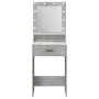 Mesa de tocador con luces LED en gris concreto de 50x41x135 cm | Foro24.es | Tu tienda online para hogar, jardín y más Foro24.es