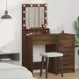 Mesa de maquillaje con luces LED marrón roble 50x41x135 cm | Foro24.es | Tu tienda online para hogar, jardín y más Foro24.es