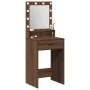 Mesa de maquillaje con luces LED marrón roble 50x41x135 cm | Foro24.es | Tu tienda online para hogar, jardín y más Foro24.es