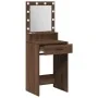 Mesa de maquillaje con luces LED marrón roble 50x41x135 cm | Foro24.es | Tu tienda online para hogar, jardín y más Foro24.es
