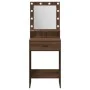 Mesa de maquillaje con luces LED marrón roble 50x41x135 cm | Foro24.es | Tu tienda online para hogar, jardín y más Foro24.es
