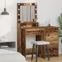 Mesa de tocador con luces LED de madera envejecida 50x41x135 cm | Foro24.es | Tu tienda online para hogar, jardín y más Foro24.es