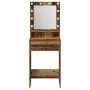Mesa de tocador con luces LED de madera envejecida 50x41x135 cm | Foro24.es | Tu tienda online para hogar, jardín y más Foro24.es